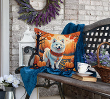 Load image into Gallery viewer, American Eskimo Fall Fabric Decorative Pillow