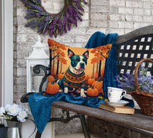 Load image into Gallery viewer, Pit Bull Terrier Fall Fabric Decorative Pillow