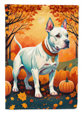 Load image into Gallery viewer, White Pit Bull Terrier Fall House Flag