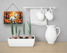 Load image into Gallery viewer, White Pit Bull Terrier Fall Wall or Door Hanging Prints