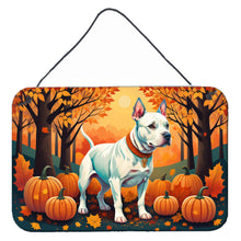 Load image into Gallery viewer, White Pit Bull Terrier Fall Wall or Door Hanging Prints
