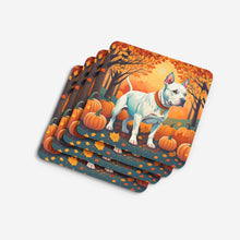 Load image into Gallery viewer, White Pit Bull Terrier Fall Foam Coaster