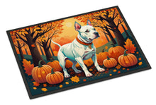 Load image into Gallery viewer, White Pit Bull Terrier Fall Doormat - 24x36 Decorative Floor Mat – Indoor/Outdoor Rug with Artistic Flair