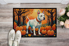 Load image into Gallery viewer, White Pit Bull Terrier Fall Doormat -  18x27 Decorative Floor Mat – Indoor/Outdoor Rug