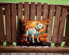 Load image into Gallery viewer, White Pit Bull Terrier Fall Throw Pillow - 14x14 Decorative Pillow – Art for Your Home &amp; Patio