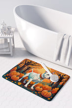 Load image into Gallery viewer, White Pit Bull Terrier Fall Memory Foam Kitchen Mat