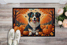 Load image into Gallery viewer, Australian Shepherd Terrier Fall Doormat - 24x36 Decorative Floor Mat – Indoor/Outdoor Rug with Artistic Flair
