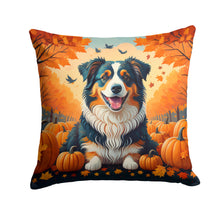 Load image into Gallery viewer, Australian Shepherd Terrier Fall Throw Pillow - 14x14 Decorative Pillow – Art for Your Home &amp; Patio