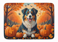 Load image into Gallery viewer, Australian Shepherd Terrier Fall Memory Foam Kitchen Mat