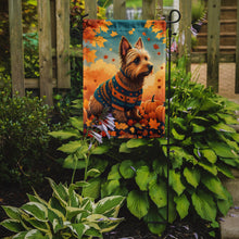 Load image into Gallery viewer, Australian Terrier Terrier Fall Garden Flag – Dog Surrounded by Pumpkins &amp; Autumn Leaves