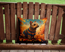 Load image into Gallery viewer, Australian Terrier Terrier Fall Throw Pillow - 14x14 Decorative Pillow – Art for Your Home &amp; Patio