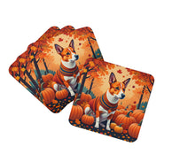 Load image into Gallery viewer, Red Basenji Fall Foam Coaster