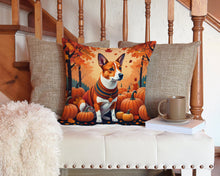 Load image into Gallery viewer, Red Basenji Fall Throw Pillow - 14x14 Decorative Pillow – Art for Your Home &amp; Patio