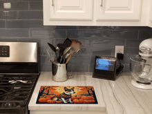 Load image into Gallery viewer, Basenji Fall Glass Cutting Boards – Durable, Decorative Kitchen Art Large