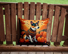 Load image into Gallery viewer, Basenji Fall Throw Pillow - 14x14 Decorative Pillow – Art for Your Home &amp; Patio