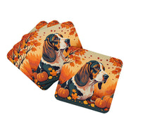 Load image into Gallery viewer, Basset Hound Fall Foam Coaster
