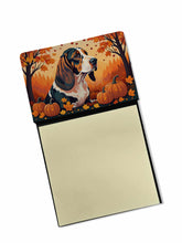 Load image into Gallery viewer, Basset Hound Fall Sticky Note Holder- Refiilable Desk Accessory Note Pad