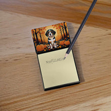 Load image into Gallery viewer, Beagle Fall Sticky Note Holder- Refiilable Desk Accessory Note Pad