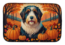 Load image into Gallery viewer, Bearded Collie Fall Dish Drying Mat