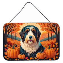 Load image into Gallery viewer, Bearded Collie Fall Wall or Door Hanging Prints