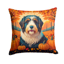 Load image into Gallery viewer, Bearded Collie Fall Throw Pillow - 14x14 Decorative Pillow – Art for Your Home &amp; Patio