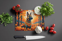 Load image into Gallery viewer, Belgian Malinois Fall Glass Cutting Boards – Durable, Decorative Kitchen Art Large