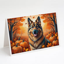 Load image into Gallery viewer, Belgian Tervuren Fall Greeting Cards -  Blank Note Cards – 8-Pack of Artist-Designed Cards with Envelopes