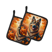 Load image into Gallery viewer, Belgian Tervuren Fall Pot Holders - Set of 2 Decorative Kitchen Helpers | Made in the USA