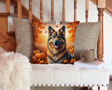 Load image into Gallery viewer, Belgian Tervuren Fall Throw Pillow - 14x14 Decorative Pillow – Art for Your Home &amp; Patio