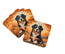 Load image into Gallery viewer, Bernese Mountain Dog Fall Foam Coaster
