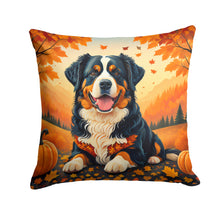 Load image into Gallery viewer, Bernese Mountain Dog Fall Throw Pillow - 14x14 Decorative Pillow – Art for Your Home &amp; Patio