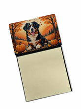 Load image into Gallery viewer, Bernese Mountain Dog Fall Sticky Note Holder- Refiilable Desk Accessory Note Pad