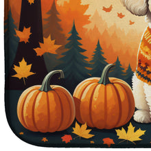 Load image into Gallery viewer, Bichon Frise Fall Dish Drying Mat