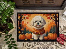 Load image into Gallery viewer, Bichon Frise Fall Doormat - 24x36 Decorative Floor Mat – Indoor/Outdoor Rug with Artistic Flair