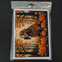 Load image into Gallery viewer, Bloodhound Fall Greeting Cards -  Blank Note Cards – 8-Pack of Artist-Designed Cards with Envelopes