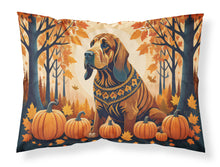Load image into Gallery viewer, Bloodhound Fall Fabric Standard Pillowcase – Artistic Decorative Front, White Back