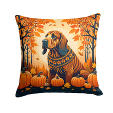 Load image into Gallery viewer, Bloodhound Fall Throw Pillow - 14x14 Decorative Pillow – Art for Your Home &amp; Patio