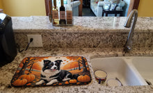 Load image into Gallery viewer, Border Collie Fall Dish Drying Mat