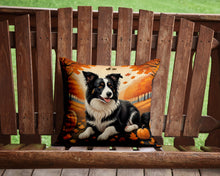 Load image into Gallery viewer, Border Collie Fall Throw Pillow - 14x14 Decorative Pillow – Art for Your Home &amp; Patio