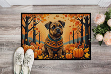 Load image into Gallery viewer, Border Terrier Fall Doormat - 24x36 Decorative Floor Mat – Indoor/Outdoor Rug with Artistic Flair