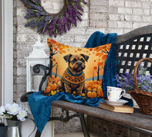 Load image into Gallery viewer, Border Terrier Fall Fabric Decorative Pillow