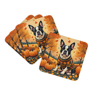 Load image into Gallery viewer, Boston Terrier Fall Foam Coaster