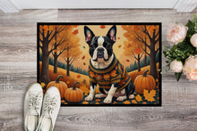 Load image into Gallery viewer, Boston Terrier Fall Doormat -  18x27 Decorative Floor Mat – Indoor/Outdoor Rug