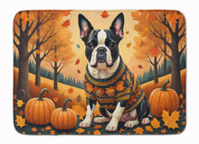 Load image into Gallery viewer, Boston Terrier Fall Memory Foam Kitchen Mat