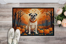 Load image into Gallery viewer, White Boxer Fall Doormat - 24x36 Decorative Floor Mat – Indoor/Outdoor Rug with Artistic Flair