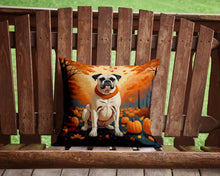 Load image into Gallery viewer, White Boxer Fall Throw Pillow - 14x14 Decorative Pillow – Art for Your Home &amp; Patio