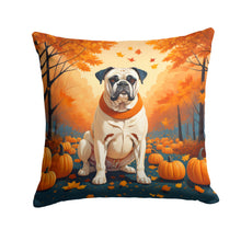 Load image into Gallery viewer, White Boxer Fall Throw Pillow - 14x14 Decorative Pillow – Art for Your Home &amp; Patio