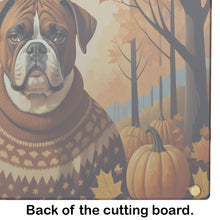 Load image into Gallery viewer, Boxer Fall Glass Cutting Boards – Durable, Decorative Kitchen Art Large