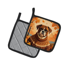 Load image into Gallery viewer, Boxer Fall Pot Holders - Set of 2 Decorative Kitchen Helpers | Made in the USA