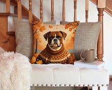 Load image into Gallery viewer, Boxer Fall Throw Pillow - 14x14 Decorative Pillow – Art for Your Home &amp; Patio